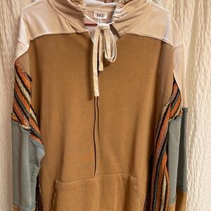 BKE Multicolor Patchwork Hoodie